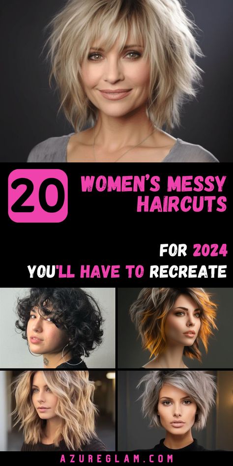 Embrace the enchanting world of pixie haircuts for women in 2024 with our comprehensive guide, "Women's Messy Haircuts 2024." Say goodbye to conventional hair lengths and hello to the captivating charm of pixie cuts that redefine modern femininity. Our collection features a variety of pixie styles that allow you to express your unique personality with confidence and style. Diy Haircut Layers, Messy Medium Hair, Long Bob Haircut With Layers, Choppy Layered Haircuts, Funky Haircuts, Short Messy Haircuts, Razor Cut Hair, Messy Pixie Haircut, Shaggy Bob Hairstyles