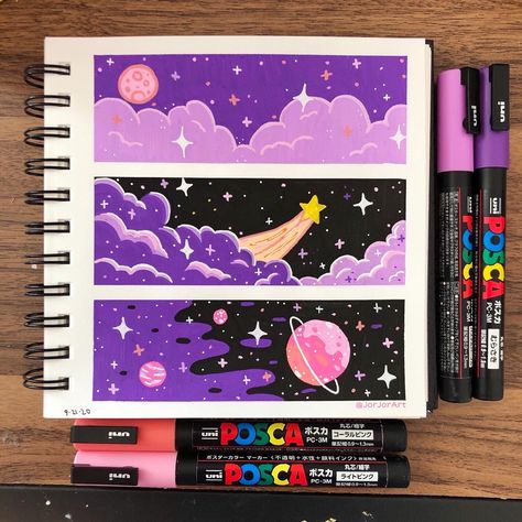 Art by @ JorJorArt on instagram Posca Sketchbook, Character Design Wallpaper, Posca Pen Art, Posca Drawing Ideas, Posca Drawing, Art Markers Drawing, Markers Drawing Ideas, Exclusive Wallpaper, Posca Markers