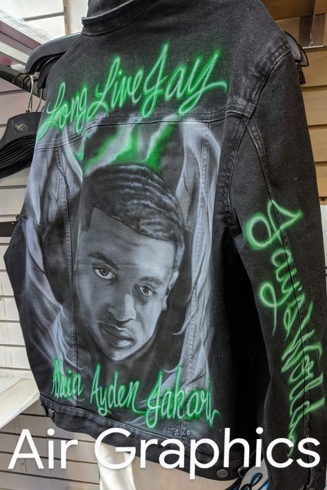 Memorial Airbrush Shirts, Memorial Outfit Ideas, Rip Shirts Ideas With Picture, Custom Dickie Outfits, Airbrush Clothes, Memory Clothes, Dickies Outfit, Memorial Outfits, Sweet 16 Pictures