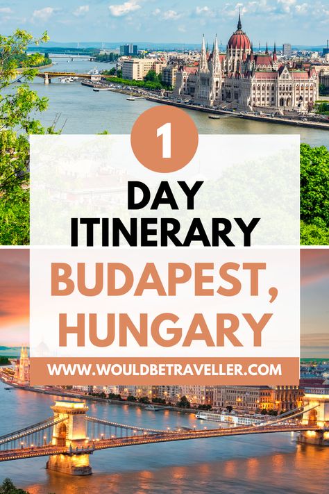 Planning a trip to Budapest, Hungary? Look no further than this perfect travel itinerary for just 1 day/24 hours in Budapest! This Budapest travel guide shares the best places to visit, where to go and what to do in Budapest on a self-guided walking tour and itinerary. This post also shares the best places and things to eat, as well as a great selection of Budapest hotels to rest your head after your busy day trip! Budapest travel itinerary | Budapest things to do #travel #hungary #budapest Budapest 1 Day Itinerary, Budapest What To Do, What To Do In Budapest, Budapest Travel Guide, To Do In Budapest, Italy 2023, Viking Cruises Rivers, Viking Cruises, Hungary Travel