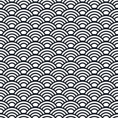 Japanese Wave Pattern, Japanese Background, Wallpaper Seamless, Japanese Wave, Waves Vector, Vintage Waves, Japanese Water, Minimal Patterns, Pattern Template