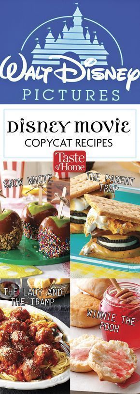 Disney Meals From Movies Recipes, Recipes Based On Movies, Disney Movie Meals, Disney Recipes From Movies Food, Disney Copycat Recipes Dinner, Easy Disney Recipes, Food From Tv Shows, Disney Cooking Recipes, Disney Desserts From Movies