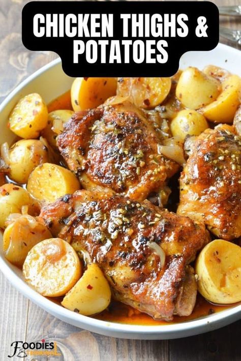 Chicken Thigh Recipe Instant Pot, Best Instant Pot Chicken Thigh Recipes, Chicken Thigh Recipes In Instant Pot, Chicken Thigh Potato Crockpot, Chicken Thigh And Potato Crockpot, Chicken Thighs In Instant Pot Recipes, Chicken Pot Roast Instant Pot, Bone In Skin On Chicken Thigh Recipes Instant Pot, Instant Pot Potatoes And Chicken