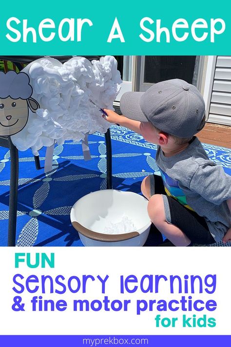 Sheep Activity, Preschool Farm Activities, Preschool Sensory Activities, Farm Theme Preschool Activities, Literacy Preschool, Shearing Sheep, Farm Activities Preschool, Preschool Farm, Farm Animals Preschool