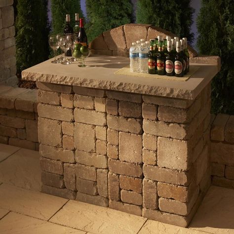 10 Inspiring Outdoor Bar Ideas — The Family Handyman Brick Bar, Backyard Planning, Yard Bar, Outdoor Bars, Diy Outdoor Bar, Fireplace Kits, Backyard Fireplace, Stone Bar, Bar Kit