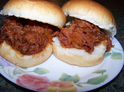 Pittsburgh Style Ham BBQ Sandwiches Recipe - Food.com Ham Barbecue, Ham Bbq, Bbq Sandwich Recipe, Slow Cooker Pulled Pork Sandwiches, Bbq Sandwiches, Barbecue Sandwiches, Bbq Sandwich, Pork Sandwiches, Heinz Ketchup