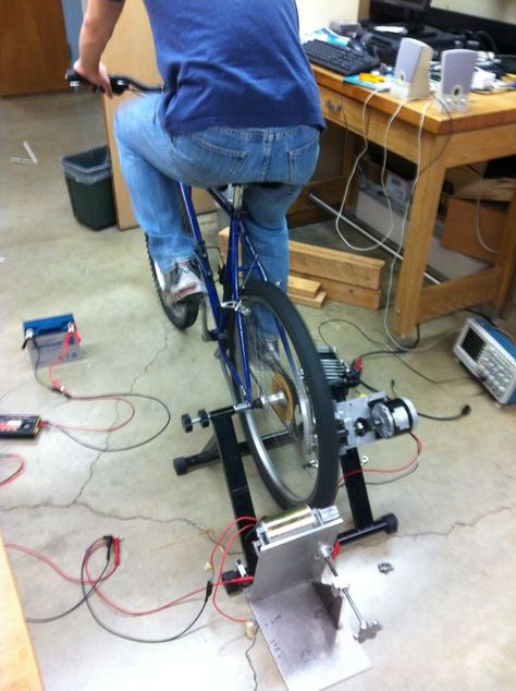 How to Build a Bicycle Generator -- i wonder if this would work with a recumbent bike since that is more comfortable to ride. Plus I have one and can get another from my dad that he doesn't want anymore. Cheap Hobbies, Off Grid Power, Power Generator, Bike Repair, Energy Projects, Earthship, Sustainable Energy, Wind Power, Free Energy