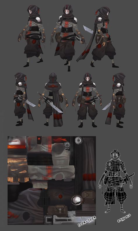 Polycount Forum - View Single Post - weish does stuff... and things Low Poly Game Character, Low Poly Character Design, Game Modeling, Character Design Process, 3d Game Art, Lowpoly Character, Rogue Character, Low Poly Character, Low Poly Games