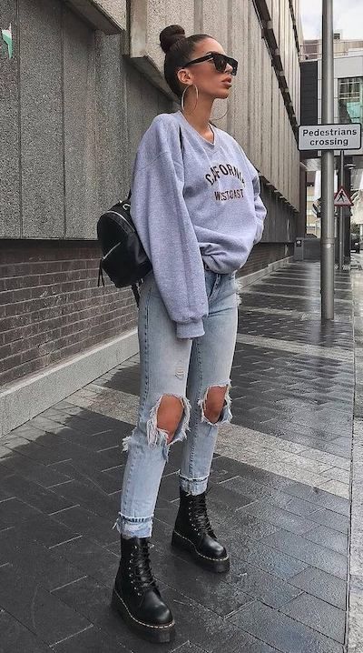 70+ Best Dr. Martens Outfit Ideas To Wear [2023]: How To Style Doc Martens Spring Outfit Women, Daily Fashion Outfits, Printemps Street Style, Martens Outfit, Dr Martens Outfit, Doc Martens Outfit, Trendy Spring Outfits, Style Converse, Outfit Invierno