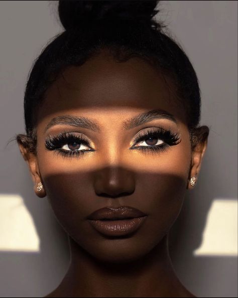 Sultry Makeup, Natural Glam Makeup, Silence Is Golden, Makeup For Black Skin, Brown Skin Makeup, Birthday Makeup, Lip Combo, Photoshoot Makeup, Eye Looks