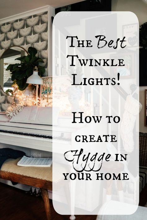 Hygge Home Office, Twinkle Lights Decor, Living Room String Lights, String Lights Living Room, Hygge Lighting, Hygge Moments, Strand Lights, Room String Lights, Hygge Inspiration