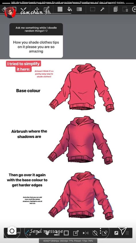 Colouring Clothes Digital, How To Shade Shirts Digital, Shading Techniques Digital Clothes, Shading Clothes Reference, Hoodie Shading Reference, Cell Shaded Clothes, Jacket Shading Reference, Cell Shaded Art Style, Soft Cell Shading