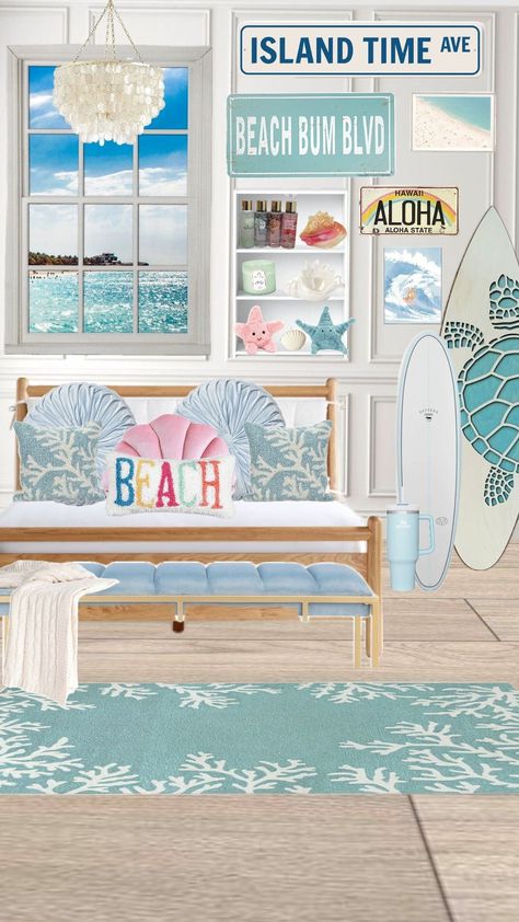 Ocean theme bedroom Ocean Theme Bedroom, Ocean Themed Bedroom, Theme Bedroom, Ocean Theme, Ocean Themes, Bedroom Themes, Beach Bum, Hawaii, Bedroom