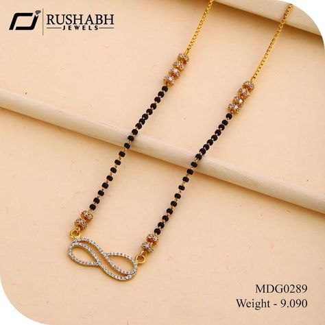 Infinity Mangalsutra Designs Diamond, Infinity Nallapusalu, New Style Mangalsutra Design, Infinity Pendant Mangalsutra, Infinity Mangalsutra Designs, Short Mangalsutra Designs, Short Mangalsutra, Fashion Jewelry Necklaces Gold, Marriage Jewellery