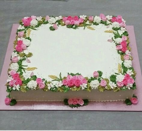 90th Birthday Sheet Cakes For Women, Square Birthday Cakes For Women Elegant, Elegant Sheet Cake Designs, Floral Sheet Cake, Graduation Sheet Cakes, Full Sheet Cake, Sheet Cake Designs, Birthday Sheet Cakes, Square Cake