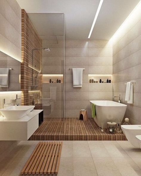 52 Amazing Bathroom Design Ideas - Matchness.com Drømme Bad, Unusual Bathrooms, Makeover Kamar Mandi, Dekorere Bad, Fancy Bathroom, Bilik Air, Hotel Interiors, Trendy Bathroom, Bathroom Design Luxury