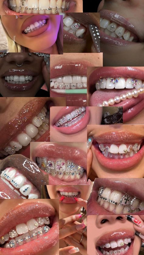 Teeth Gems Diy, Bijoux Piercing Septum, Money Tricks, Trippy Tattoo, Pretty Teeth, Dental Jewelry, Grillz Teeth, Xoxo Jewelry, Diamond Teeth