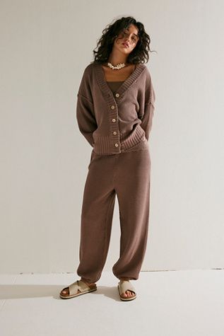 Hailee Cardi Set | Free People Balloon Silhouette, Sweater Sets, Loungewear Outfits, Cardigan Set, Oversized Knit Cardigan, Oversize Knit, Mode Ootd, Loungewear Sets, Favorite Sweater