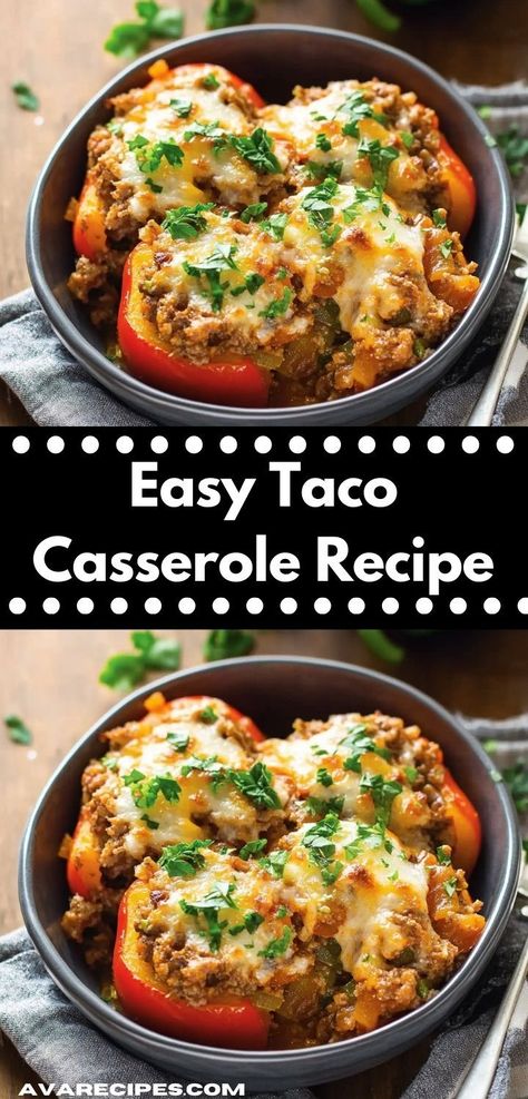 Looking for a simple yet delicious dinner idea? This Easy Taco Casserole Recipe combines the bold flavors of your favorite tacos in a quick, oven-baked dish that's perfect for busy family nights. Taco Casserole Bake, Easy Taco Casserole, Baked Dish, Yummy Casserole Recipes, Olive Relish, Taco Casserole, Easy Taco, Busy Family, Dinner Idea