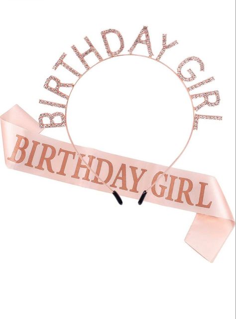 Happy Birthday Girl, Rose Gold Birthday, Rose Gold Accessories, Girls Tiara, Rose Gold Tiara, Crown Birthday, Birthday Tiara, Birthday Sash, Birthday Accessories