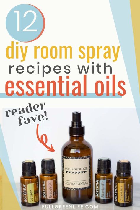 Diy Room Spray Essential Oils, Air Freshener Diy Essential Oils, Room Spray With Essential Oils, Homemade Room Spray, Room Freshener Spray, Air Freshener Recipes, Essential Oil Spray Recipes, Room Spray Recipe, Diy Room Spray