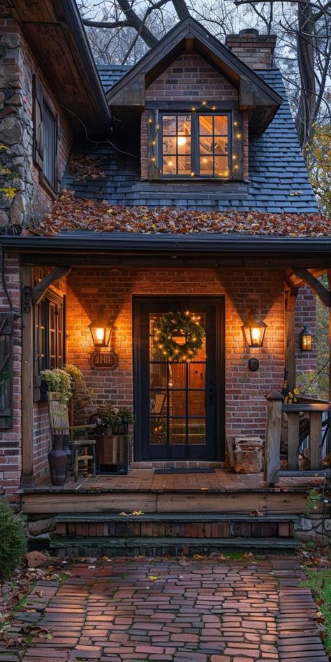 Front Porch Lighting Ideas, Porch Lighting Ideas, Rustic House Exterior, Front Porch Lighting, Cabin Exterior, Cottage Exterior, Diy Porch, Dream House Interior, Porch Lighting