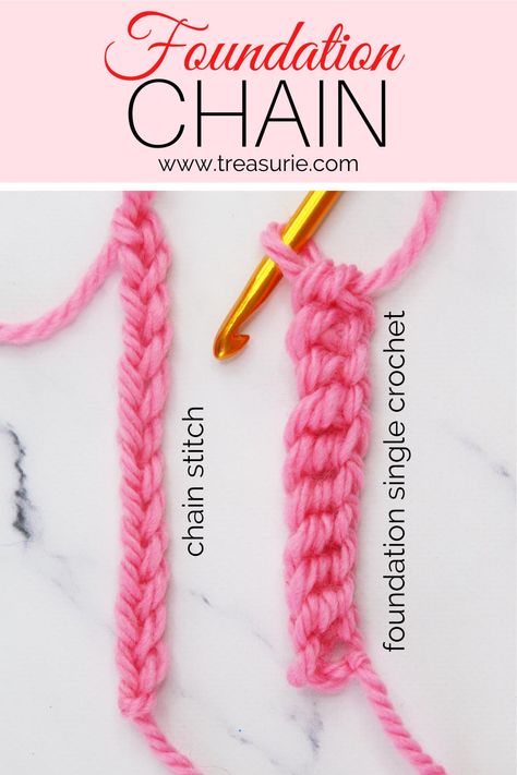 Crochet Chain Blanket, How To Start Crochet Without Chain, Starting Crochet Without Chain, How To Do A Chain Stitch Crochet, Sc Foundation Chain, Single Crochet Foundation Chain How To Make, Turning Chains Crochet, Hdc Foundation Chain, How To Crochet A Chain