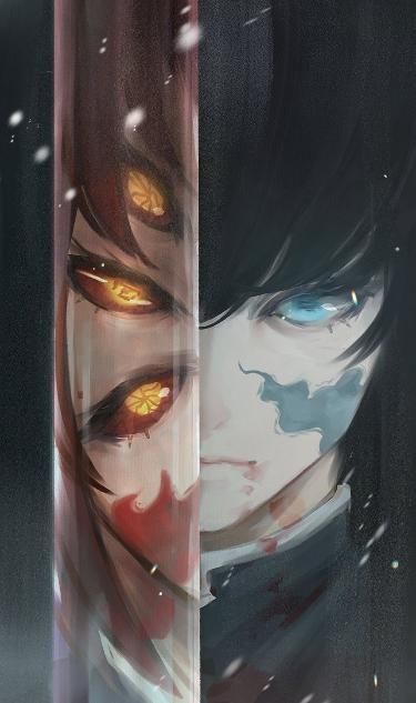 Muichiro And Kokushibo, Muichiro Kokushibo, Demon Art, Cool Anime Wallpapers, Demon King, Anime Drawings Boy, Anime Scenery Wallpaper, Fanarts Anime, Anime Artwork