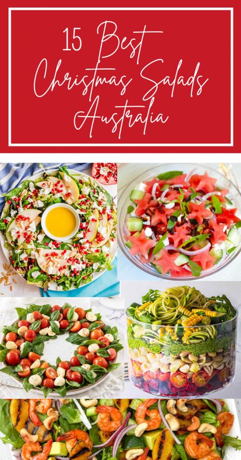 Christmas Salads Australia, Christmas Lunch Australia, Summer Christmas Lunch, Australian Christmas Food, Christmas Salads, Aussie Christmas, Australian Christmas, Christmas Menu, Christmas Advent