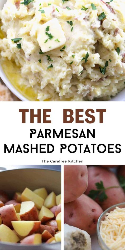 Holiday Mashed Potatoes, Gluten Free Mashed Potatoes, Best Garlic Mashed Potatoes, Garlic Parmesan Mashed Potatoes, Garlic Mashed Potatoes Recipe, Parmesan Mashed Potatoes, Garlic Parmesan Potatoes, Smashed Potatoes Recipe, Homemade Mashed Potatoes