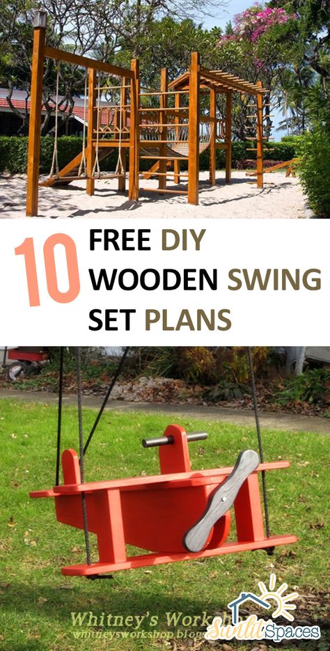 Diy Playset, Playset Plans, Outdoor Playsets, Swing Set Plans, Diy Kids Playground, Swing Set Diy, Playground Garden, Baby Muffins, Backyard Playset