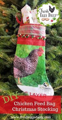 Feed Sack Bags, Feed Bag Tote, Christmas Stocking Tutorial, Stocking Template, Cute Christmas Stockings, Feed Bag, Chicken Crafts, Crazy Chicken, Sewing To Sell