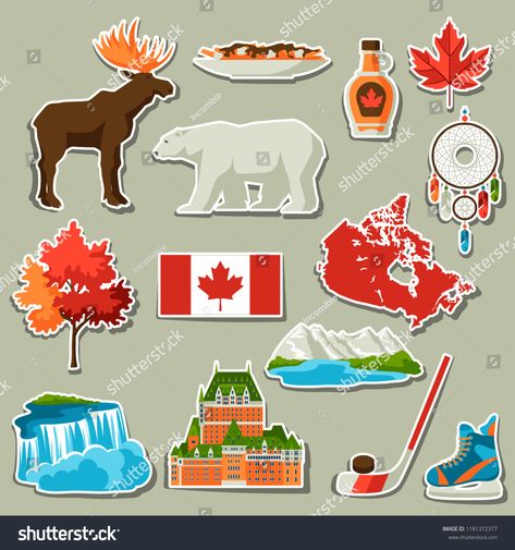 Canadian Symbols, Canada Day Crafts, Canada Pictures, Canada History, Canadian Culture, Canada Images, Travel Stickers, Canada Day, Montreal Canada