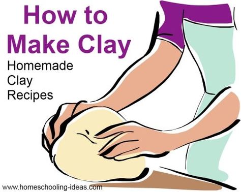 Want to know how to make clay? Try my 5 best clay and playdough recipes with some easy clay projects for kids. How To Make Air Dry Clay At Home, Easy Clay Projects, Clay Homemade, Ceramic Board, Homemade Clay Recipe, Fimo Crafts, Clay Recipes, Iod Moulds, Clay Projects For Kids