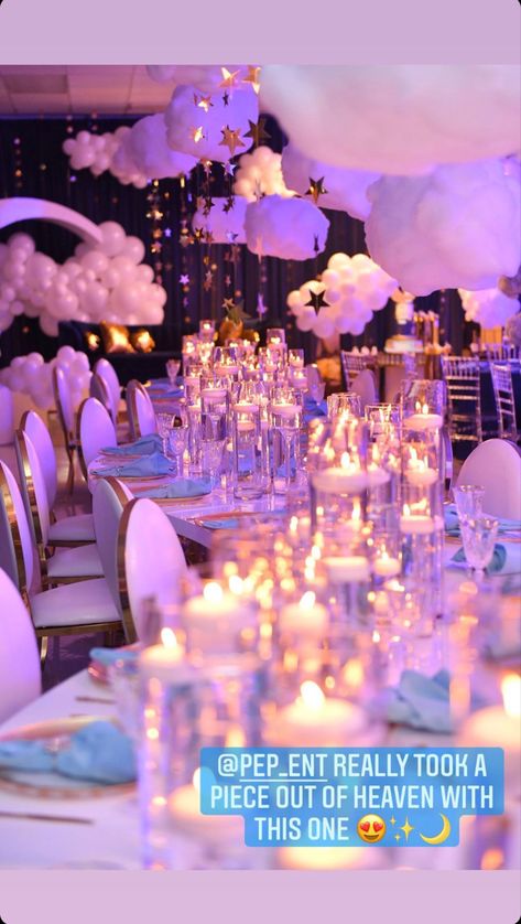 Dream Big Party Theme, Dreamland Birthday Theme, It Was All A Dream Party Theme, Sky Is The Limit Party Theme, Dreamland Party Theme, Cloud Theme Quinceanera, Cloud Sweet 16, Heaven On Earth Theme Party, Cloud 9 Sweet 16