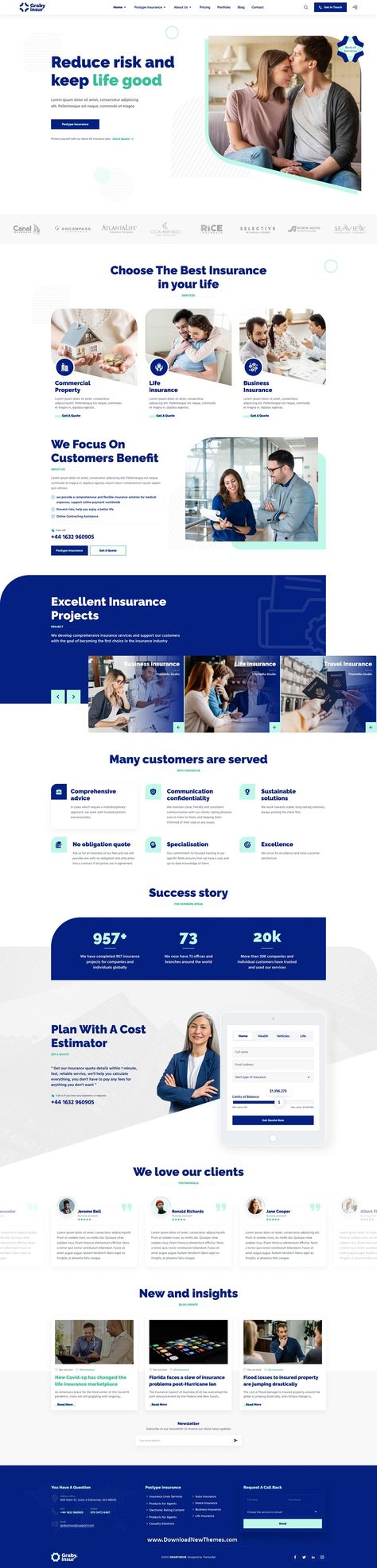 Insurance Company Figma Template Insurance Website Design Inspiration, Insurance Website Design, It Company Website, Investment Website, Business Website Design Templates, Finance Website, Insurance Website, Corporate Website Design, Websites Templates