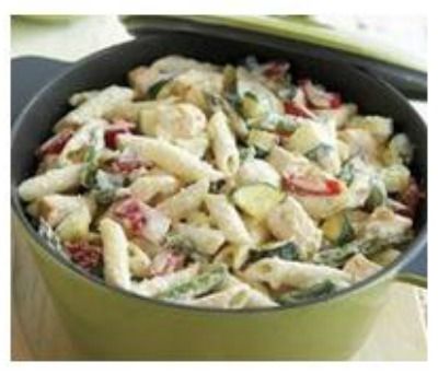 Creamy Pasta Primavera is a delicious veggie filled meal!  We love this one! Creamy Pasta Primavera, Pasta And Vegetables, Menu Suggestions, Ideas Para La Cena, Pasta Primavera Recipe, Kraft Foods, Pasta Penne, Fresh Zucchini, Pasta Chicken