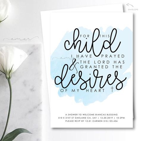 Baby Shower Card Message, Christian Baby Shower, Coed Baby Shower Invitations, Baby Shower Messages, Baby Shower Invitation Wording, 1 Samuel 1 27, Baby Shower Registry, Baby Shower Labels, Baby Shower Wishes