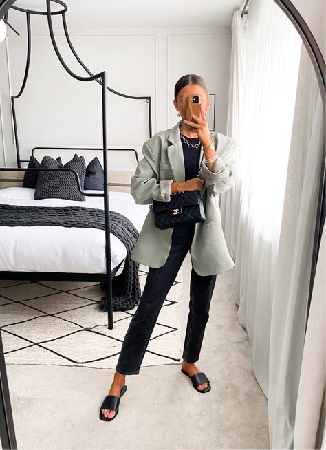 Shop The Boyfriend Blazer - Desert Sage and other curated products on LTK, the easiest way to shop everything from your favorite influencers. Boyfriend Blazer Outfit, Sage Blazer, Jeans Blazer Outfit, Happy Hour Outfit, Desert Sage, Casual Chique, Blazer Outfit, Boyfriend Blazer, The Boyfriend