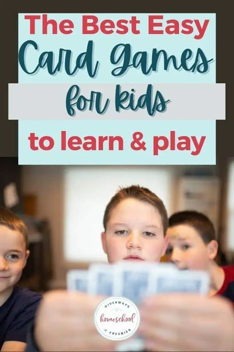 Card games are a fun and affordable option for kids to play during free time. Here are the best easy card games for kids to learn and play. Easy Card Games, Preschool Freebies, Crazy Eights, Homeschool Freebies, Preschool Resources, Fun Card Games, Learn And Play, Card Games For Kids, Player One