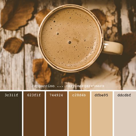 Caramel Cappuccino, Cappuccino Color, Coffee Brown Color, Website Color Palette, Brown Color Schemes, House Color Palettes, Color Script, Red Colour Palette, Brown Color Palette