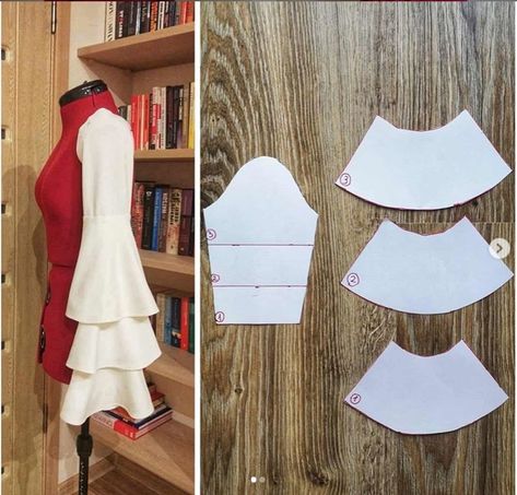 Learn to make a statement sleeve sewing pattern! Bell Sleeve Pattern, Pola Lengan, Projek Menjahit, Sewing Sleeves, Costura Fashion, Costura Diy, Sleeves Designs For Dresses, Blouse Pattern Sewing, Sewing Design