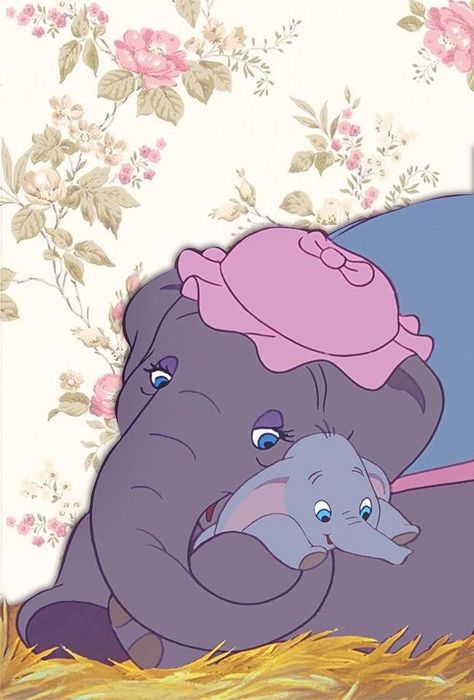 Dumbo 🐘 Dumbo Wallpaper, Dumbo 1941, Disney Mignon, Images Disney, Baby Mine, Wallpaper Disney, Disney Background, Disney Phone Wallpaper, Disney Animals