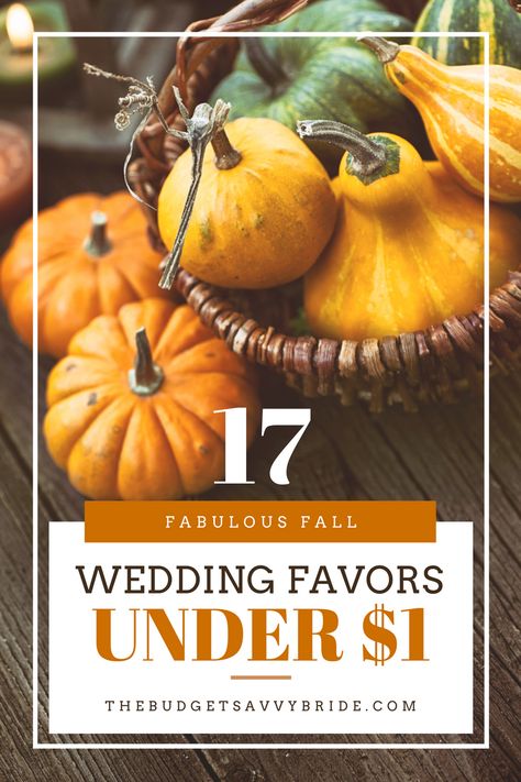 New post on The Budget Savvy Bride: 17 Fall Wedding Favors under $1! Fall Wedding Goodie Bags, Fall Wedding Take Home Gifts, Wedding Favors Fall Theme, Fall Party Favor Ideas, Fall Wedding Gift Favors, Fall Party Favors For Adults, Fall Favors Ideas, Fall Wedding Party Favors, October Wedding Favors