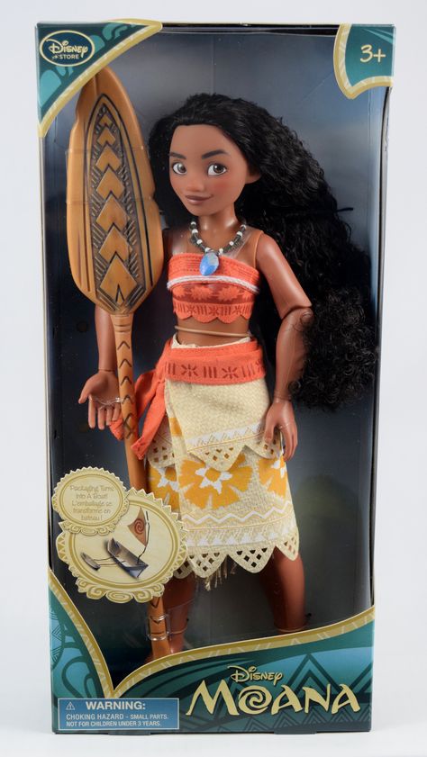 Disney Moana Classic Doll Curly Dark Brown Hair, Moana Doll, Muñeca Baby Alive, Plastic Necklace, Princess Moana, Styled Hair, Disney Animator Doll, Disney Princess Dolls, Seek Adventure