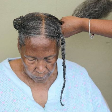 When you look at this picture what do you see? Richard Louissaint is a New York based photographer who shared the above picture of his grandma on his Instagram @Haitianrich. The picture quickly spread throughout the natural hair community like wild fire. As a matter of fact I saw it on 5 other natural hair Click to continue... Beautiful Natural Hair, Natural Hair Community, Natural Hair Beauty, Queen Hair, Elderly Care, Hair Crush, Hair Journey, Afro Hairstyles, Natural Hair Care