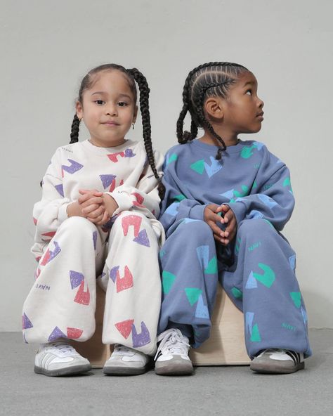 Matching sets for matching friends 😍😍 Sweetest duo Heir and Zaiyah by @herecitosmom Matching Friends, Stripy Tops, Kidswear Trends, Pinterest Predicts, Milk Teeth, Korean Kids, Seeing Double, The Duo, Korean Brands