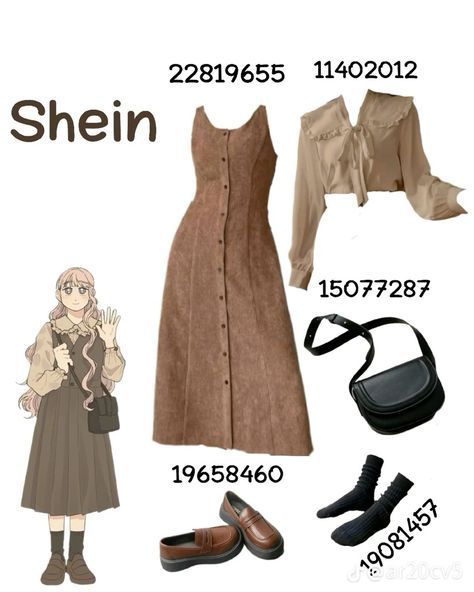 Shein Vintage Outfits, Shein Outfits Classy, Shein Modest Outfits, Code Aesthetic, Shein Codes, Modest Girly Outfits, Fashion Infographic, Simple Style Outfits, Modesty Outfits