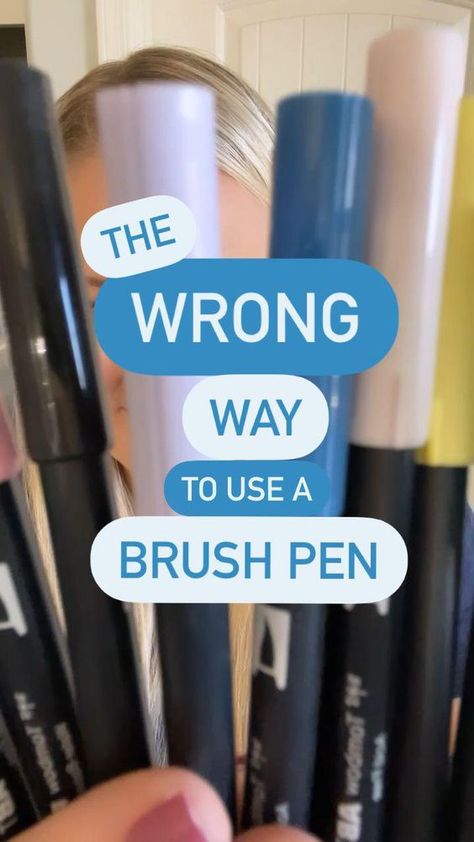 The WRONG way to use a Brush Pen Best Pens For Calligraphy, How Write Calligraphy, Brush Pen Calligraphy Tutorial, Uses Of Brush Pen, What To Draw With A Pen, Brush Calligraphy Fonts, Fonts With Brush Pens, Hand Righting Ideas, Best Pen For Writing