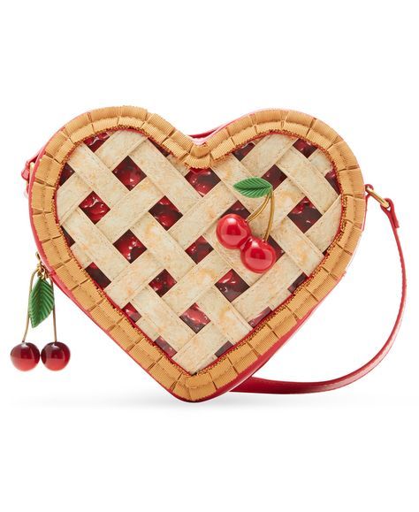 PRICES MAY VARY. 8.7"L x 2.5"D x 7.68"H 23" Drop Crossbody Strap Removable Cherry Pin Zip Closure Cherry Pie Recipe on exterior back wall Cherry Pie Recipe, Happy Hippie, Satchel Backpack, Betsey Johnson Bags, Pretty Bags, Cherry Pie, Betsy Johnson, Blue Jewelry, Pie Recipe